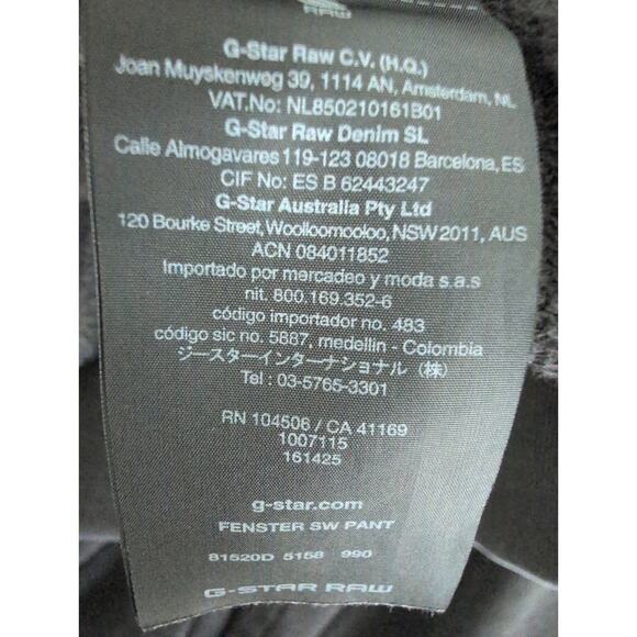 G Star Raw Gear Joggers Men Size XL Black Performance Track Jogger - Picture 6 of 13